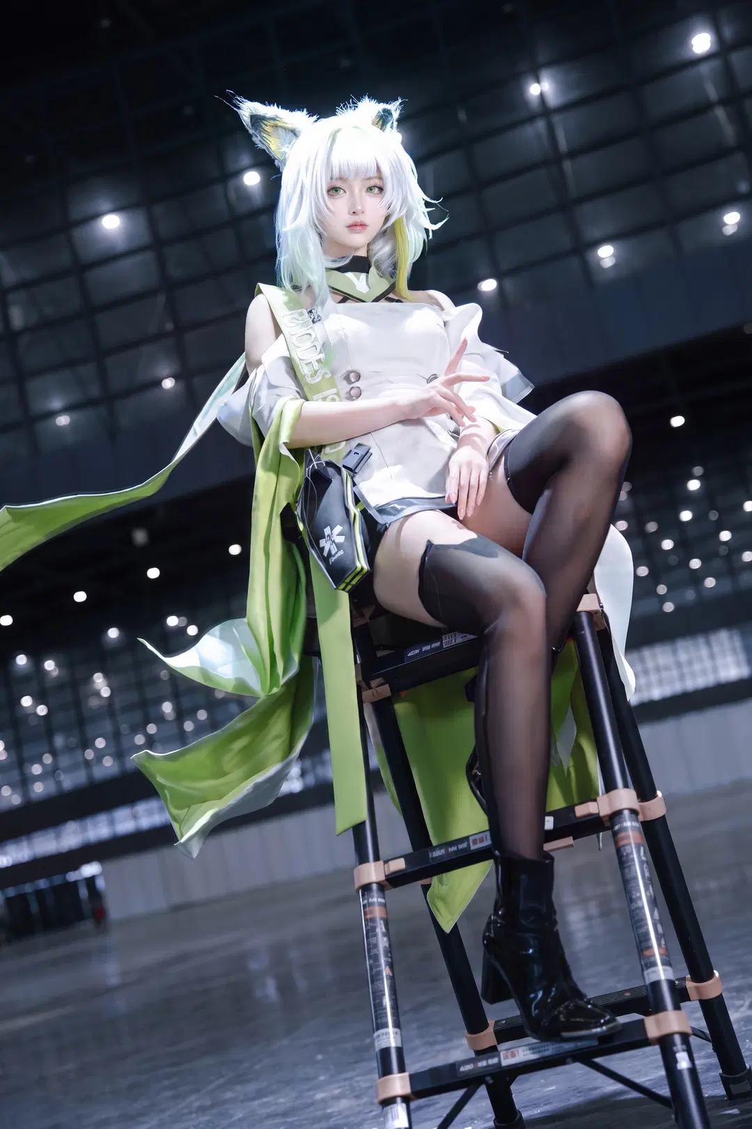 明日方舟, 漫展摄影, 黑丝cos, 兽耳娘cos, 凯尔希cos