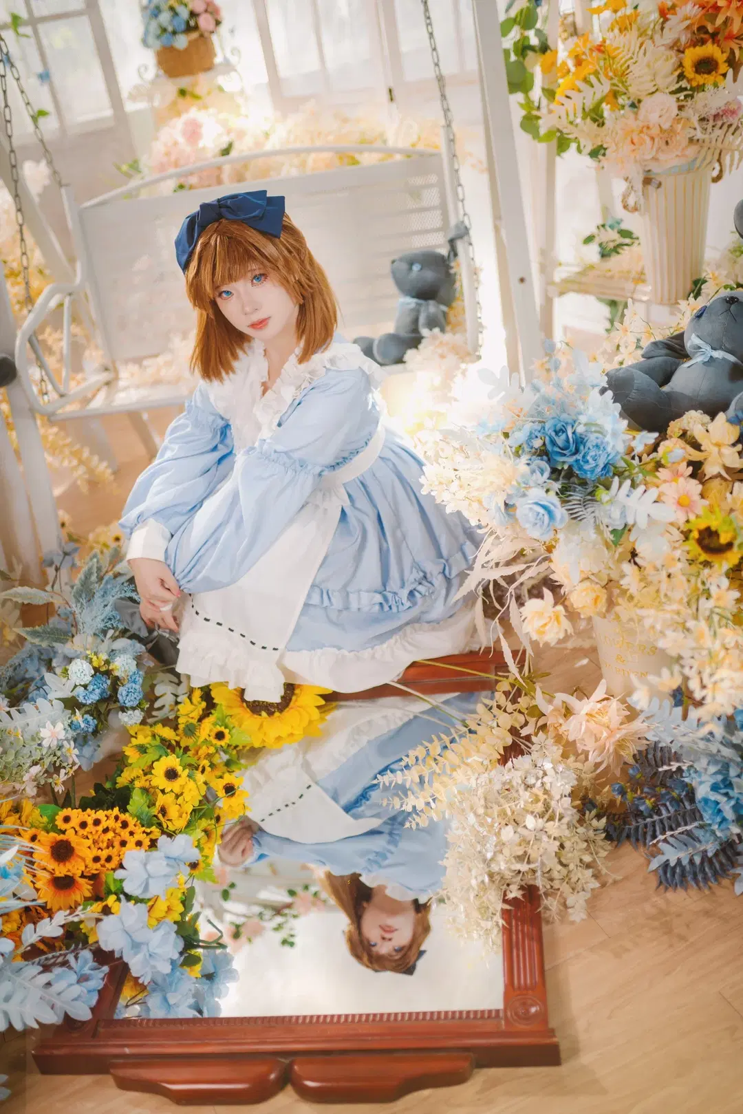 灰原哀のコスプレ, 不思議の国のアリス, ストライプタイツ, 宮野志保コスプレ, キャラクターの日記念