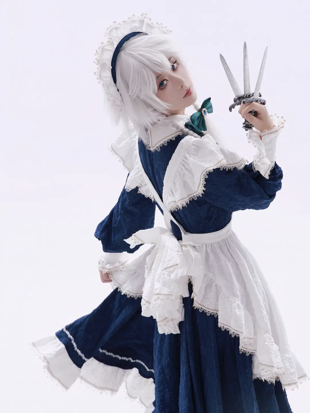【十六夜咲夜cos】東方Project 女僕長的白棚飛刀時刻 - 秋风今天不修图 - 第5張