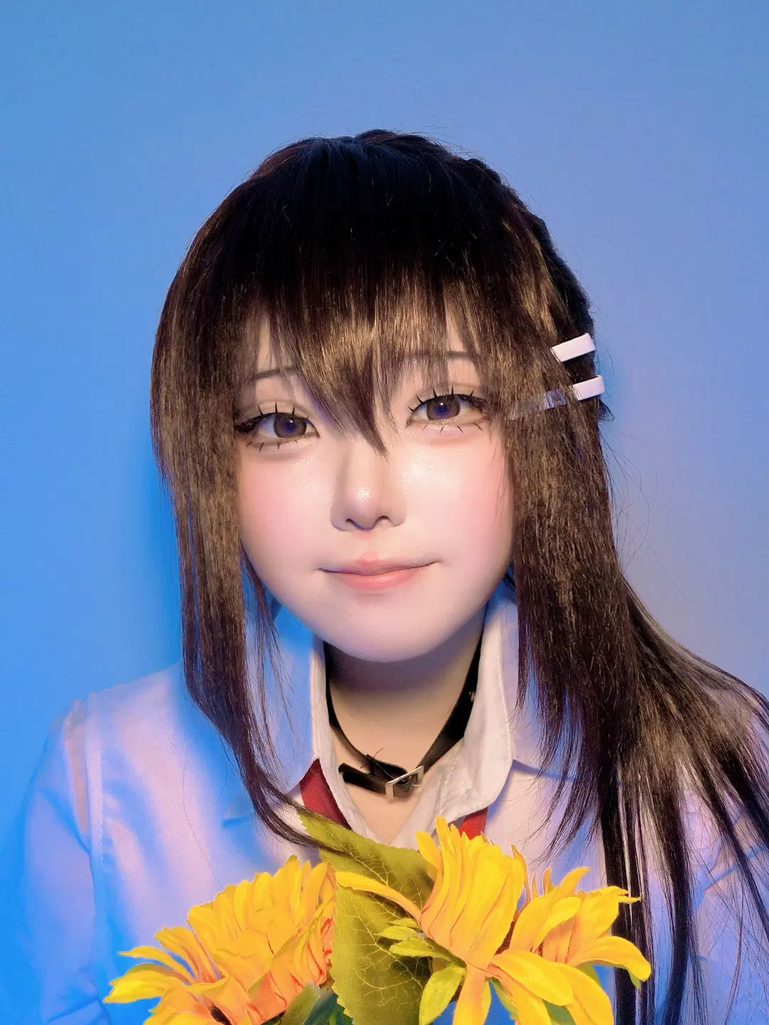 试妆, 水上由岐cos, 素晴日, 制服少女, 向日葵