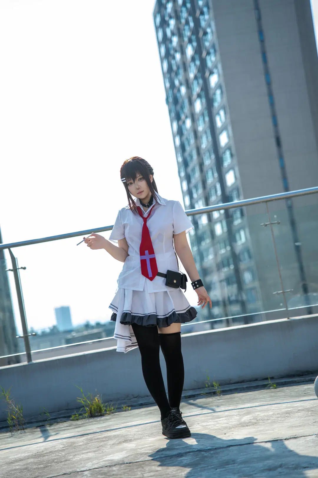 【水上由岐 コスプレ】『素晴らしき日々 ～不連続存在～』屋上の向日葵と微風、屋上撮影 - 酒精灯Kana - 12枚目