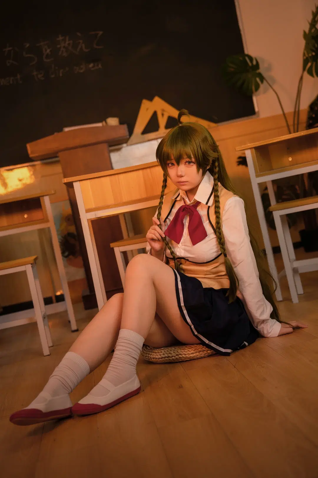 【巢鴨睦月cos】sayo教裡教室暖光與白絲制服的還原 - 酒精灯Kana - 第6張