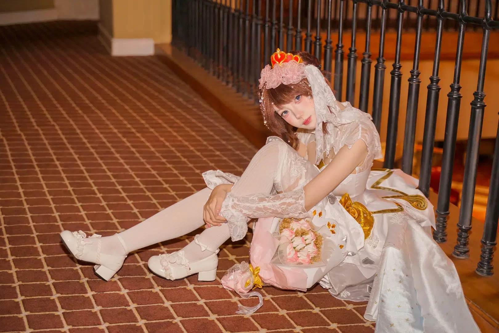 オナー・オブ・キングス 小喬「純白の花嫁」コスプレ レトロな洋館で紡ぐロマンティックな記録 - 糖小夕 - 17枚目