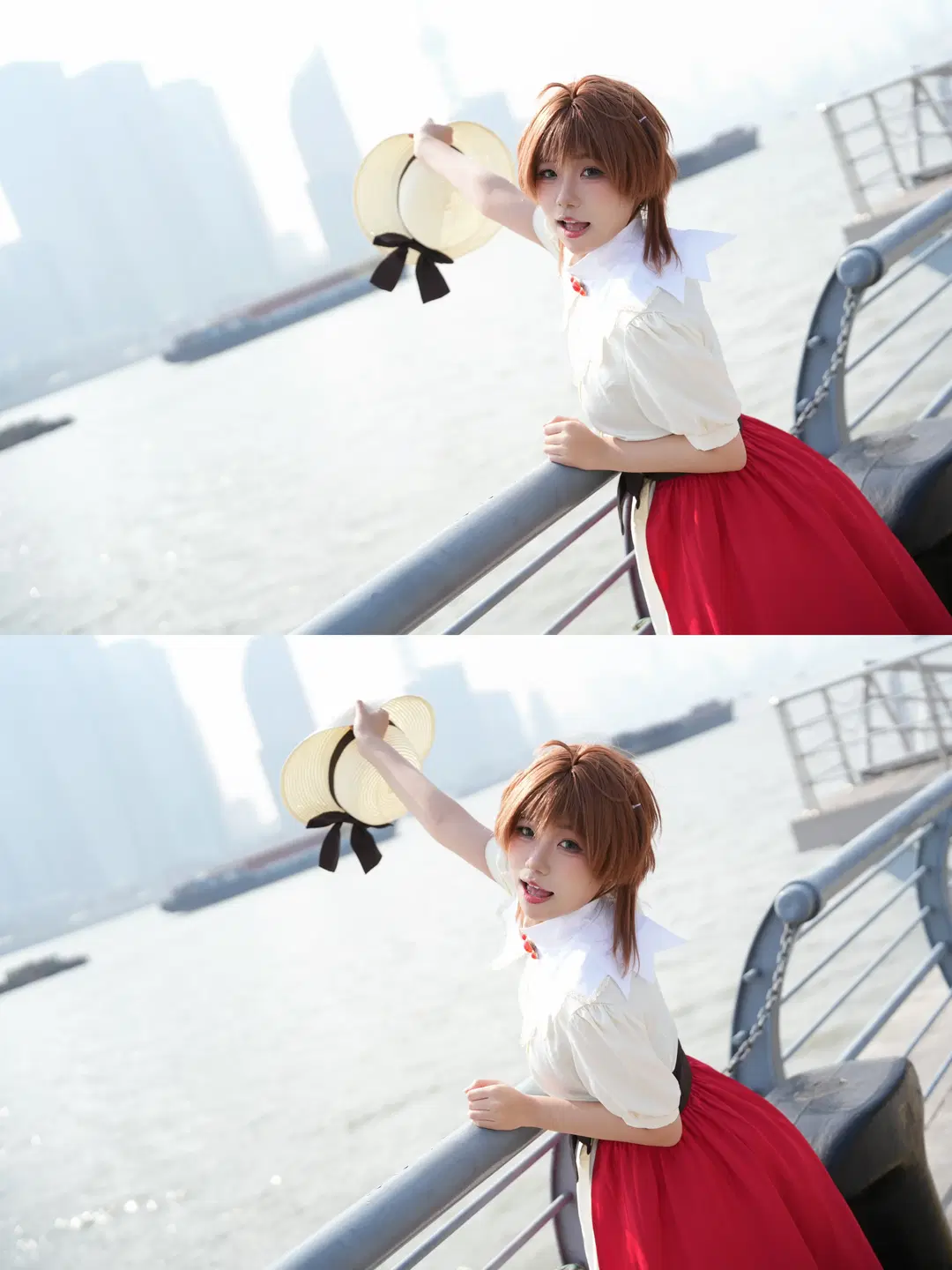 【木之本桜 コスプレ】『カードキャプターさくら』名作日常服、川辺の桟橋にそよぐ風と温かな陽光 - 全世界都听小柚的话 - 2枚目