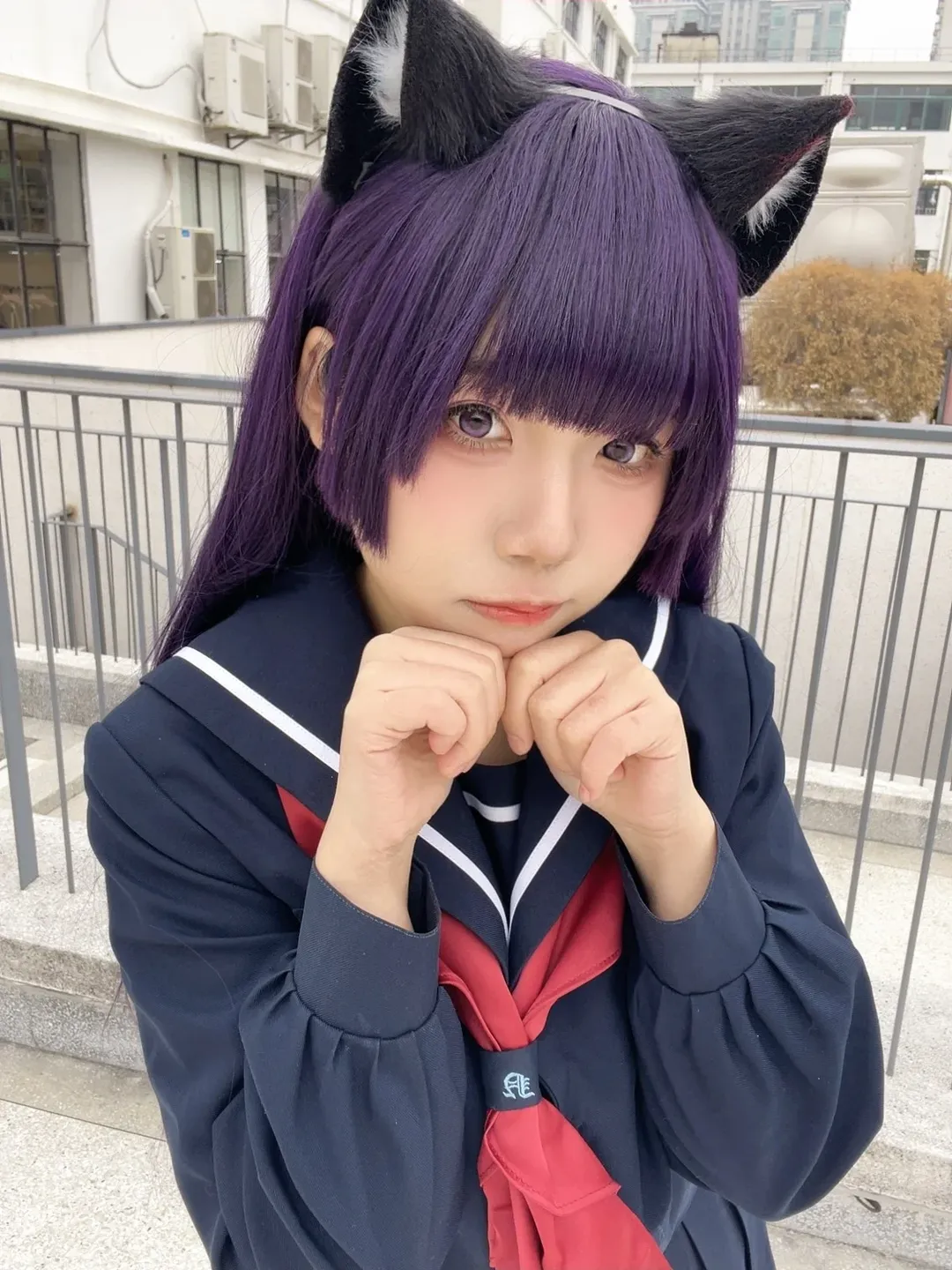 Gokou Ruri Cosplay, Anime cosplay, JK uniform, My Little Sister Can't Be This Cute, Purple-haired cat ears