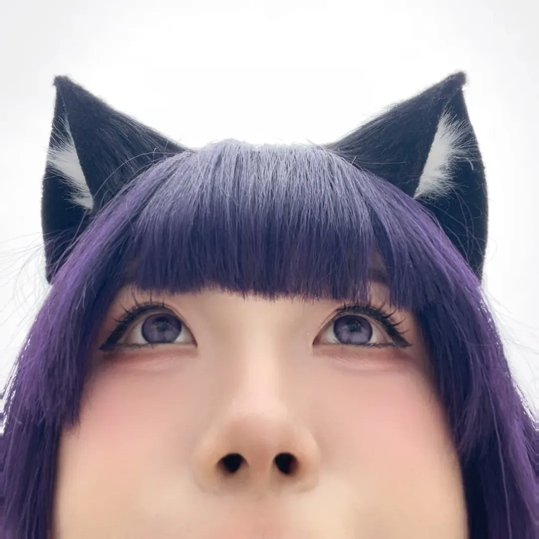 五更琉璃cos, 二次元cosplay, jk制服, 我的妹妹哪有这么可爱, 紫发猫耳 - 第4张