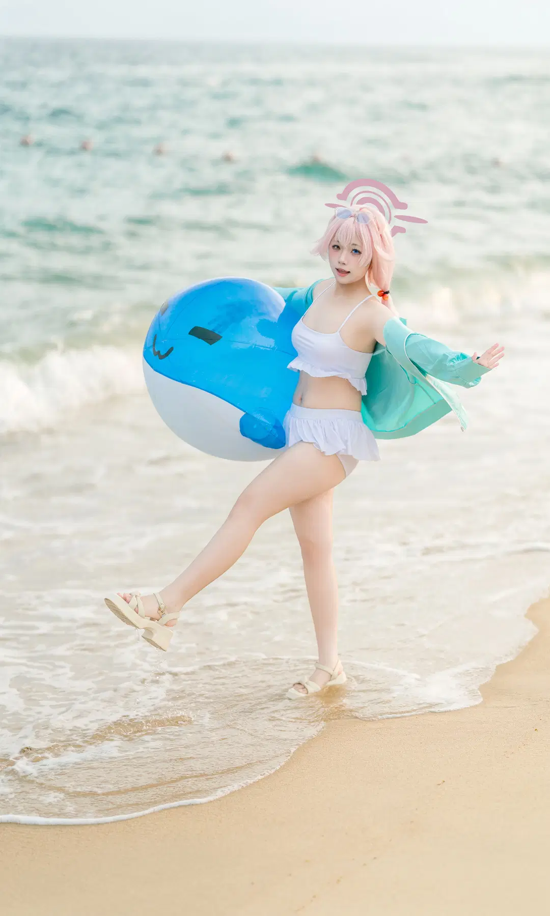 【小鳥遊ホシノ コスプレ】ブルーアーカイブ 夏のビーチで過ごすアンニュイなひととき - 全世界都听小柚的话 - 2枚目