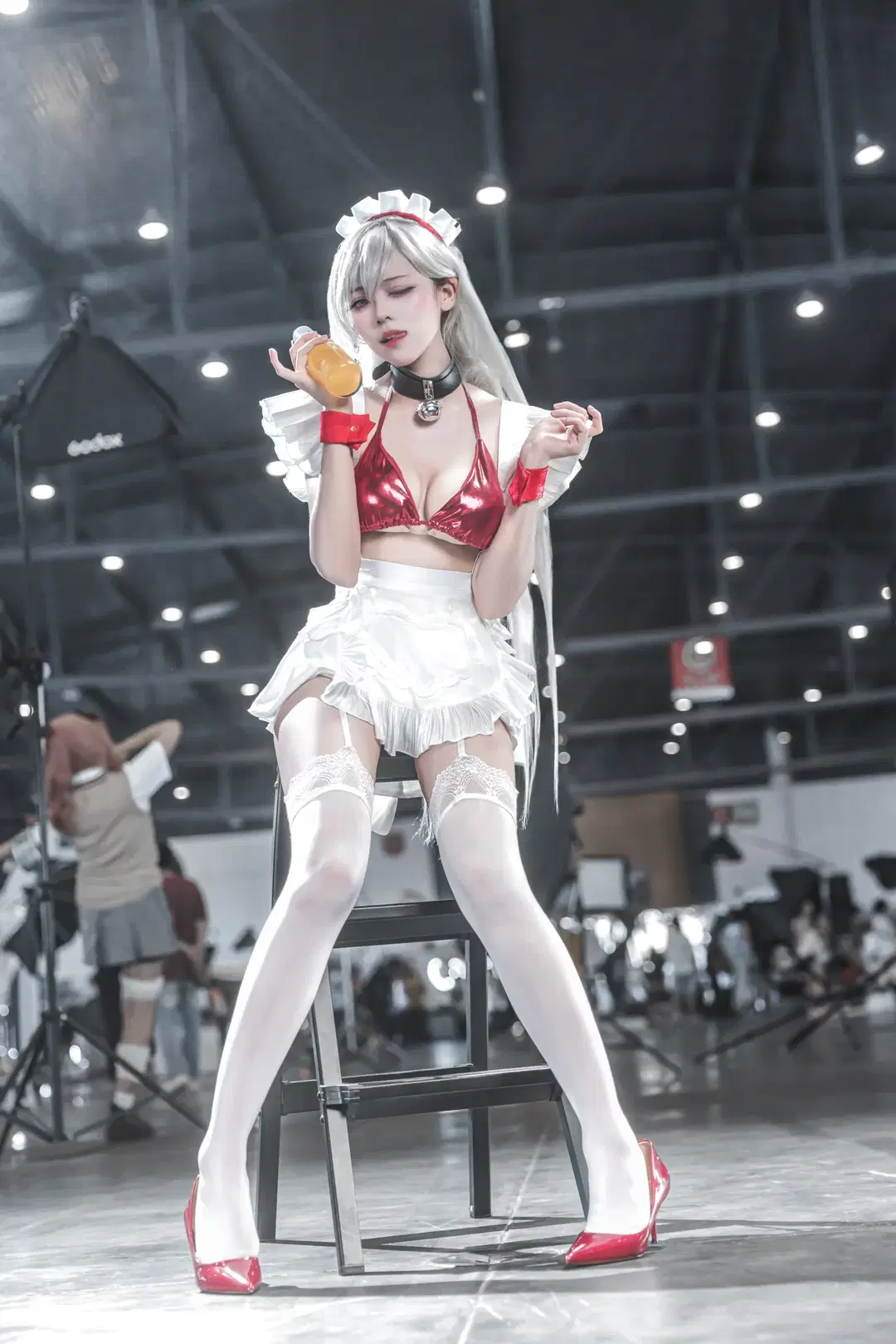 碧蓝航线, 漫展, 白丝, 女仆, 贝尔法斯特cos