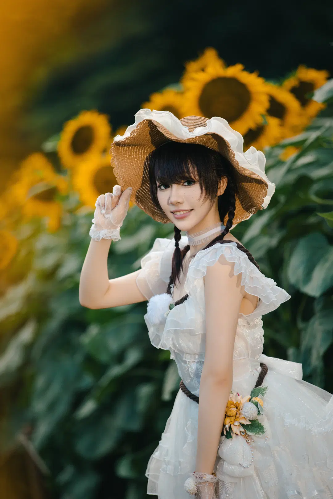 cosplay, 二次元摄影, 第五人格, 园丁cos, 向日葵拍照
