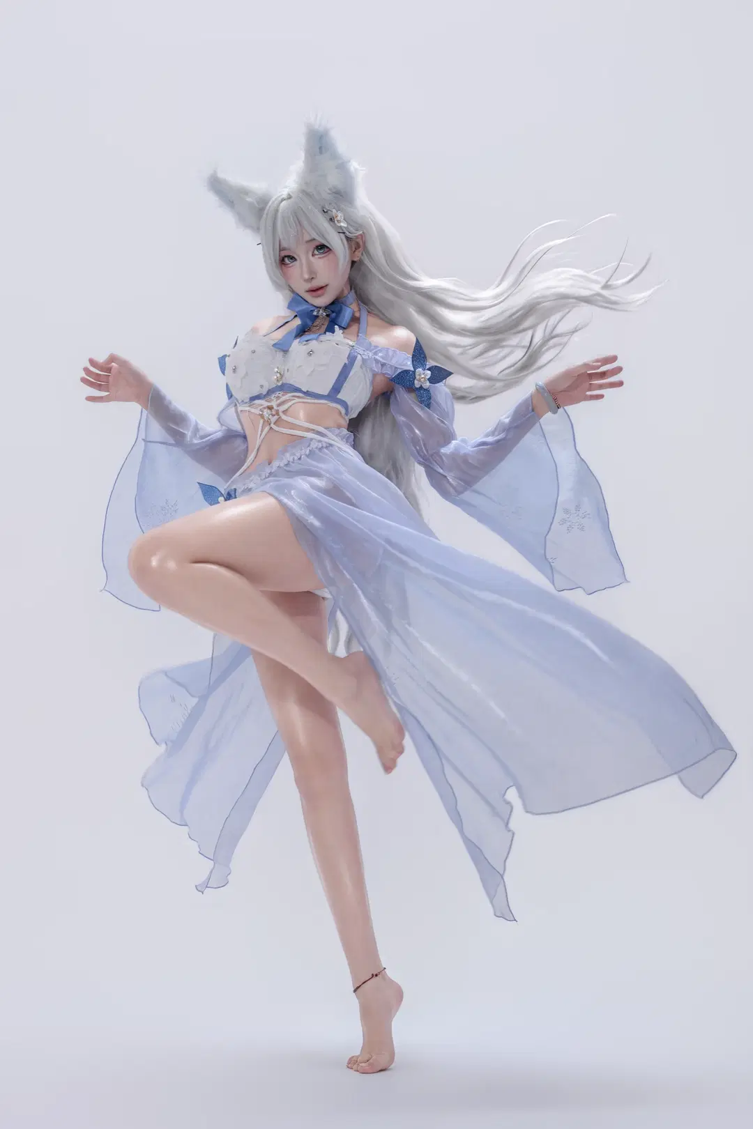 アズールレーン, 二次元コスプレ, 白ホリ撮影, 信濃 コスプレ, シアーワンピース