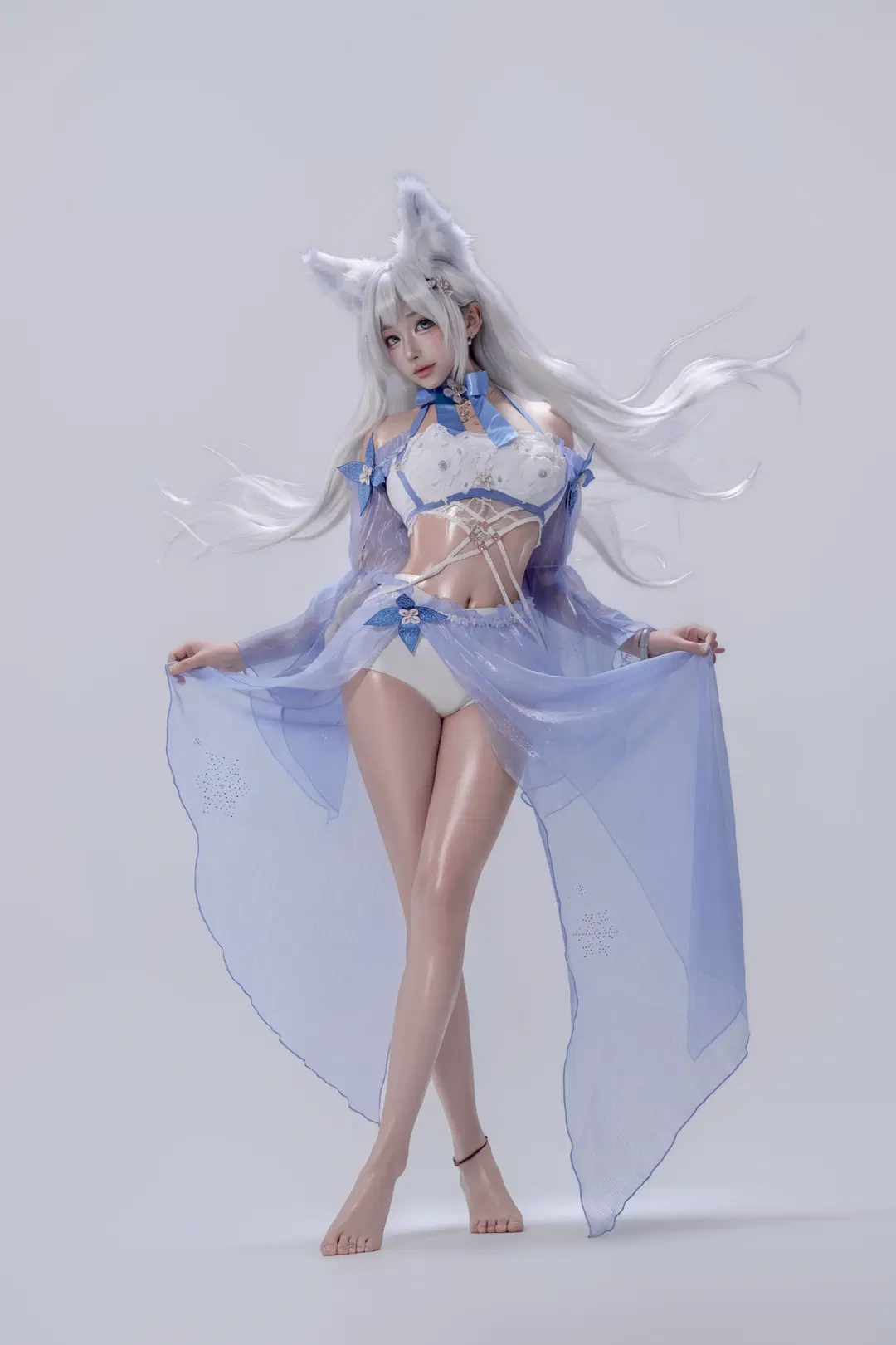 [Shinano cosplay] Azur Lane White Studio Log: Where Sheer Gauze Meets Silver Hair by 影D丶Camera - Image 2