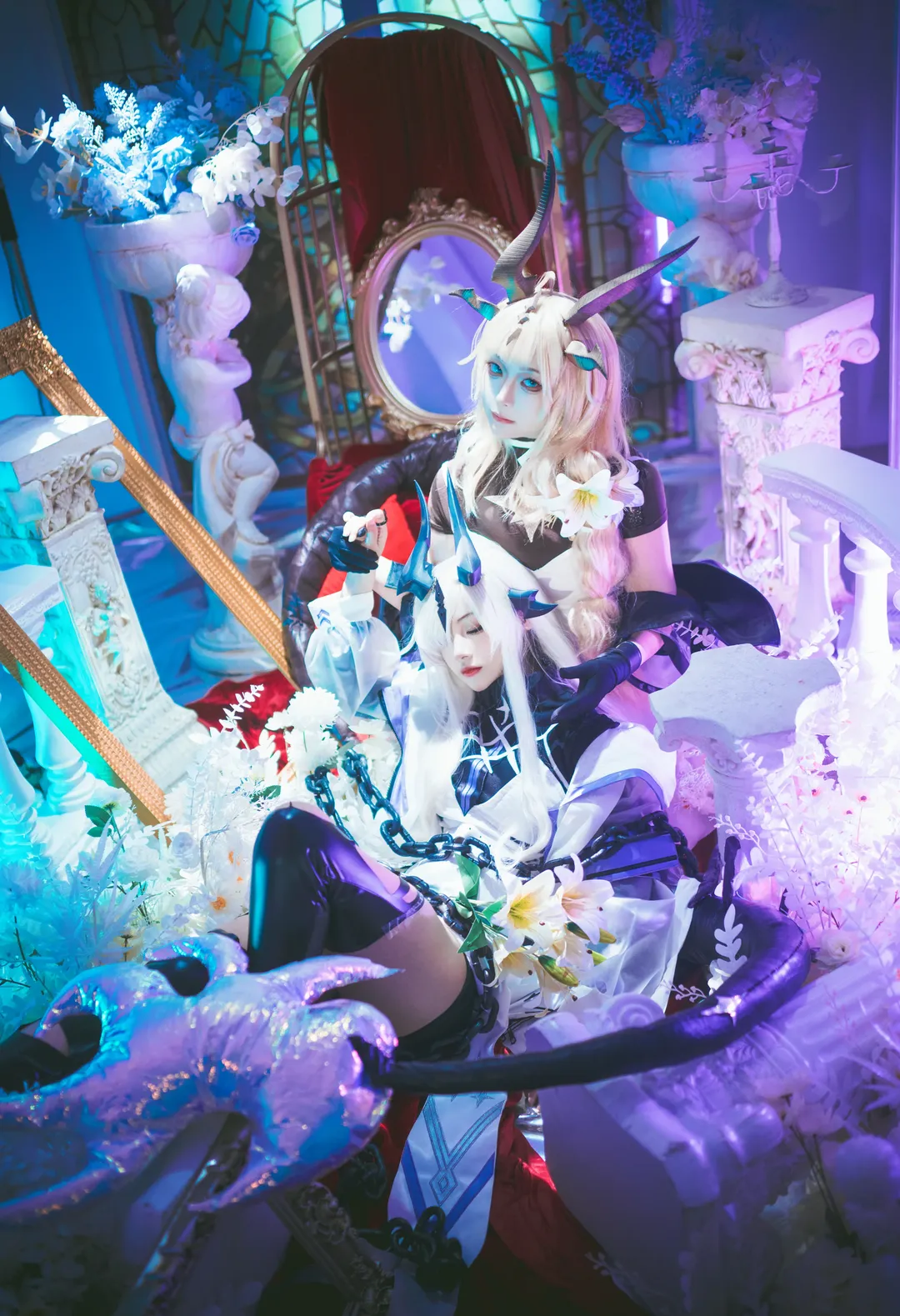明日方舟, 焰影苇草cos, 黑丝cos, 反常光谱, 爱布拉娜cos - 第1张