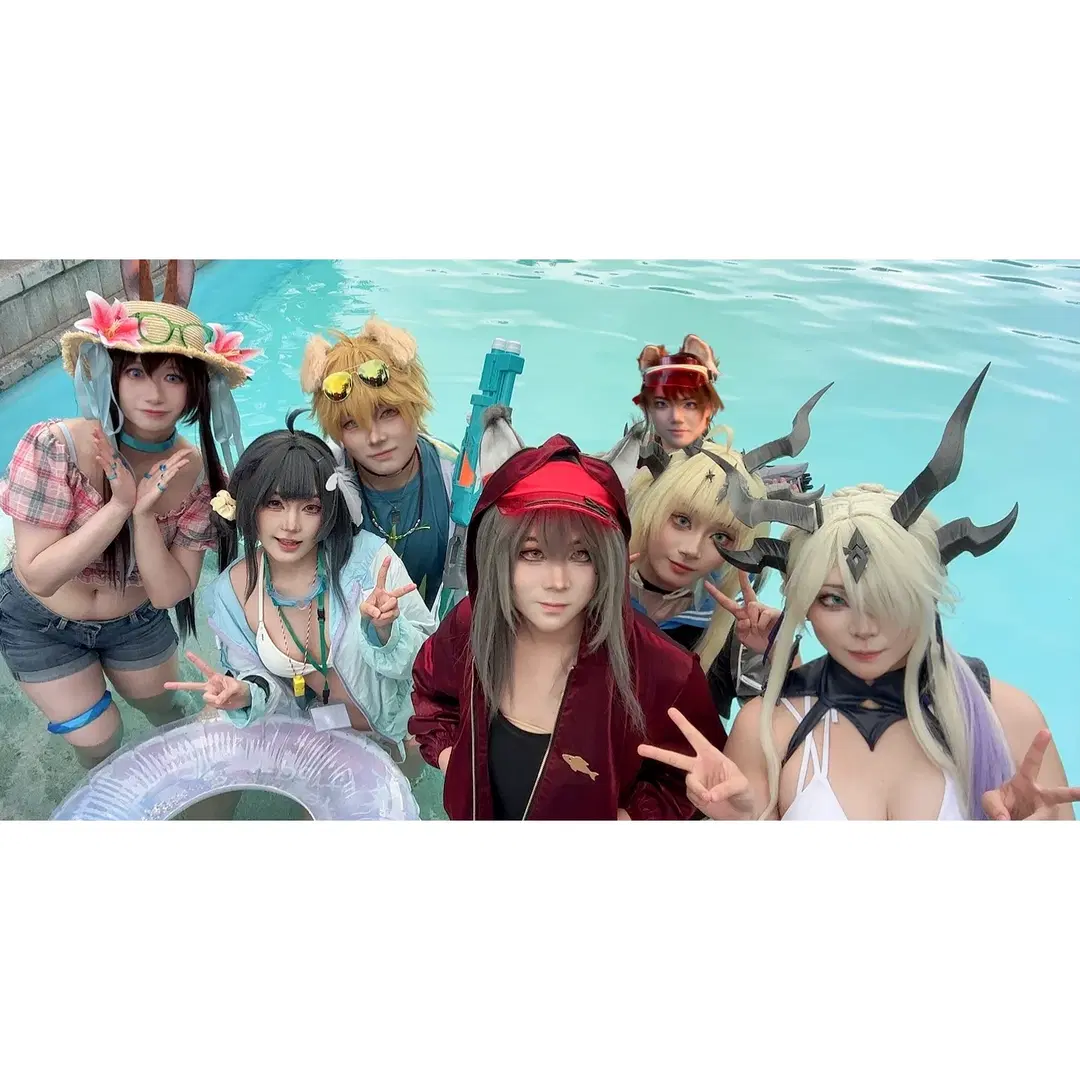 泳装cos, 明日方舟, 珊瑚海岸, 死芒cos, 月行水上