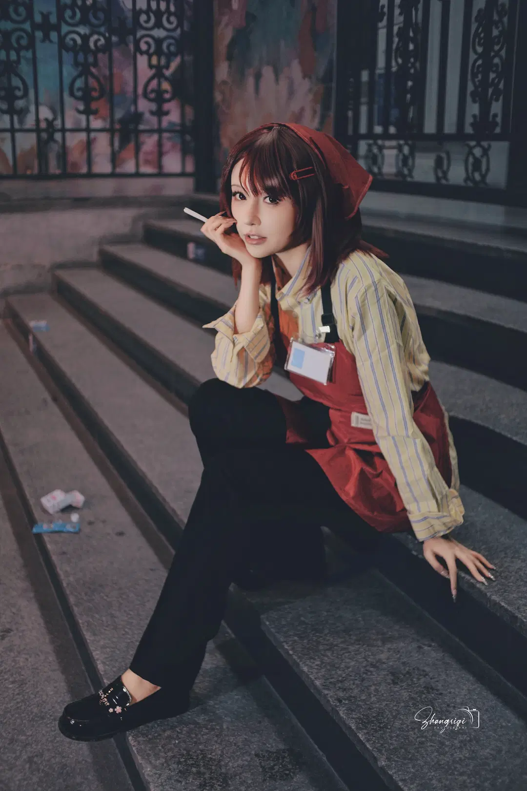 【山田小姐cos】深夜街头烟火气，超市后门的二次元少女 - 坏坏孩子琦 - 第5张