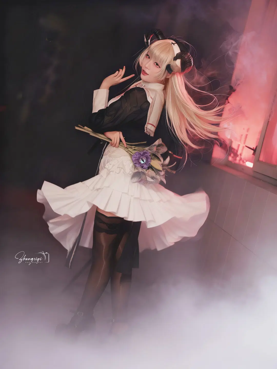 【地狱的吹雪cos】暗黑魔女降临废弃学校，氛围感拉满 - 坏坏孩子琦 - 第13张
