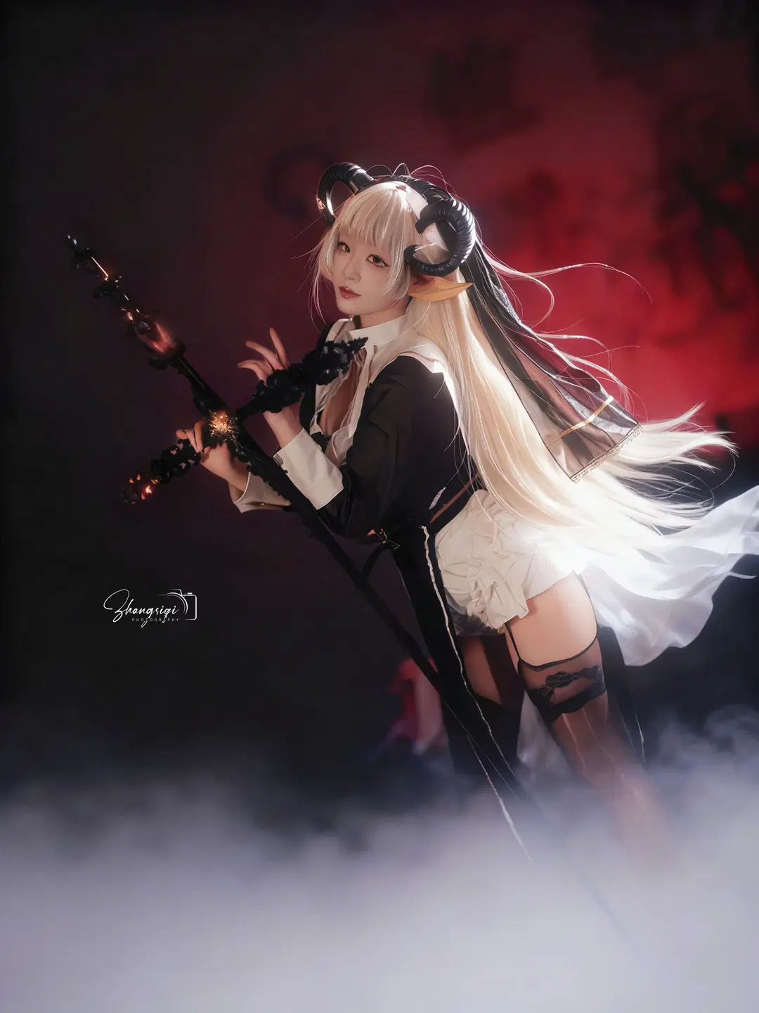 【地狱的吹雪cos】暗黑魔女降临废弃学校，氛围感拉满 - 坏坏孩子琦 - 第7张