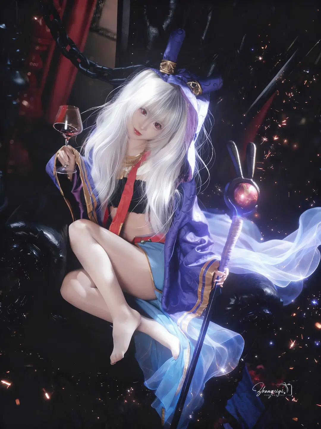 コスプレ, 2次元少女, アズールレーン, ラフィー コスプレ, 魔法