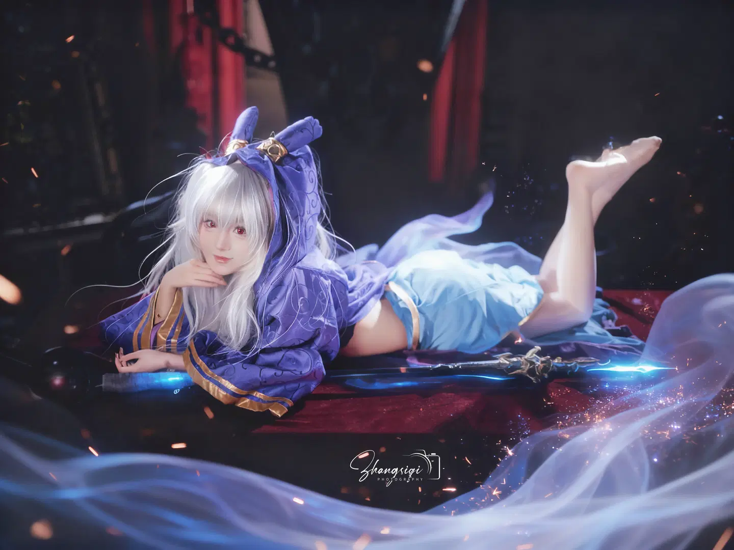 【拉菲cos】碧蓝航线的魔法少女，暗黑系教堂氛围感 - 坏坏孩子琦 - 第10张