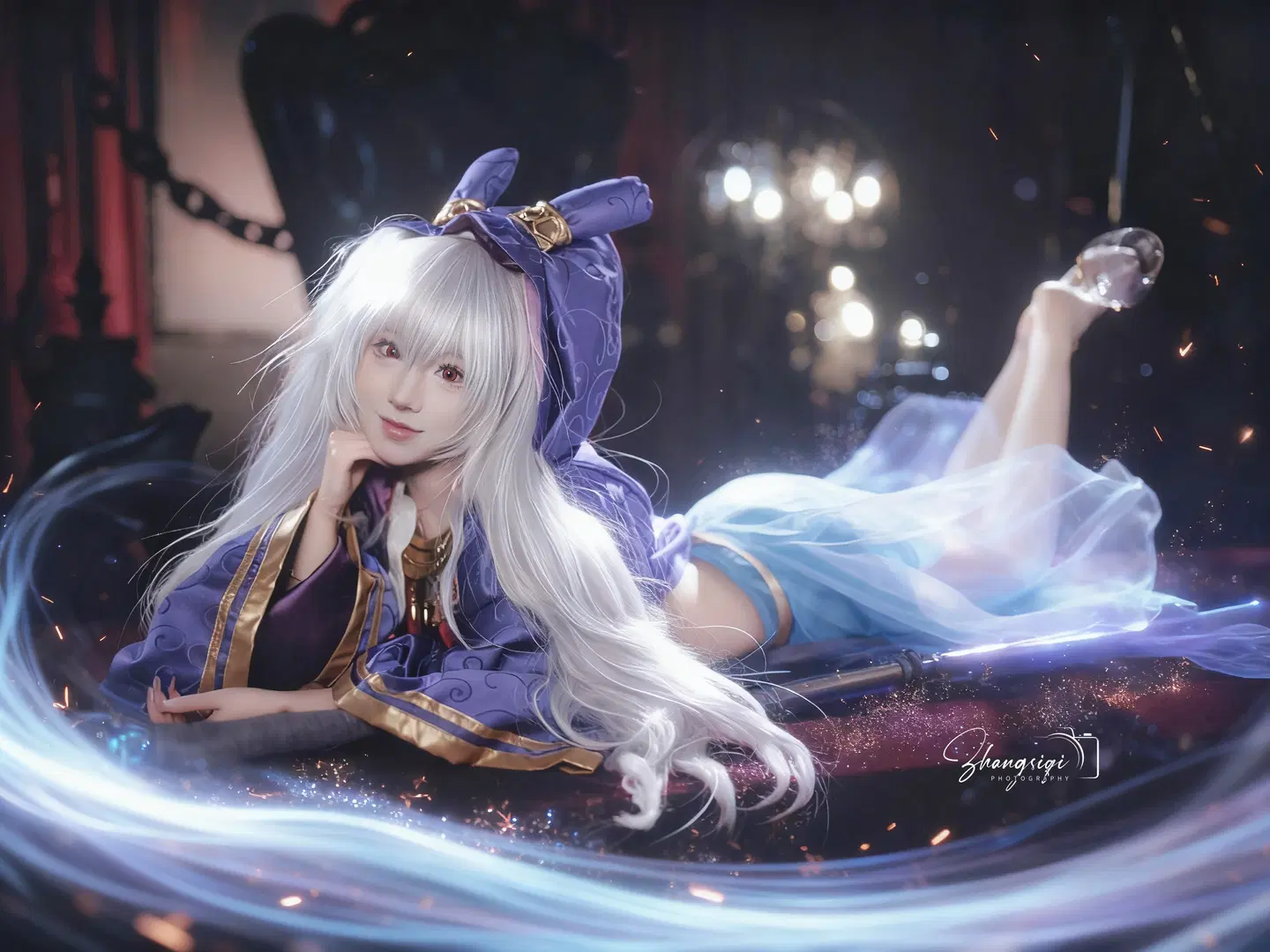 【拉菲cos】碧蓝航线的魔法少女，暗黑系教堂氛围感 - 坏坏孩子琦 - 第11张