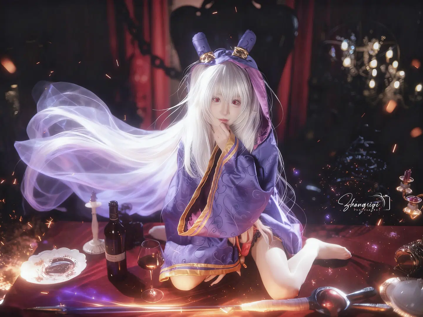 【拉菲cos】碧蓝航线的魔法少女，暗黑系教堂氛围感 - 坏坏孩子琦 - 第12张