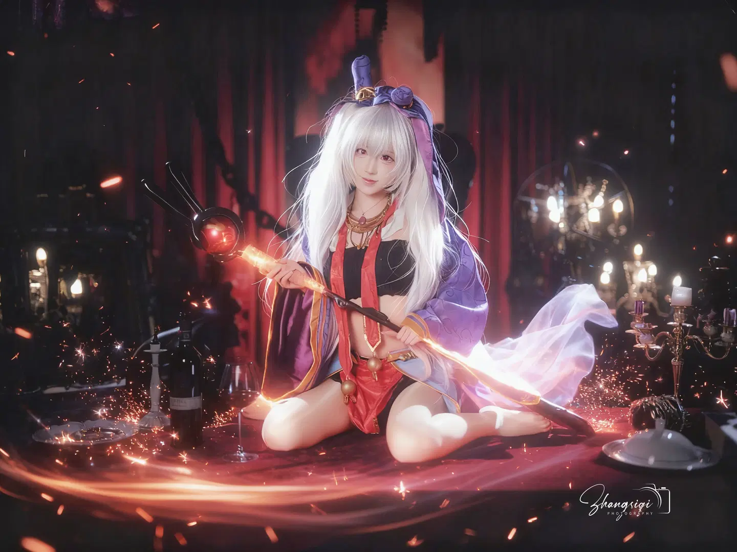 【拉菲cos】碧蓝航线的魔法少女，暗黑系教堂氛围感 - 坏坏孩子琦 - 第2张