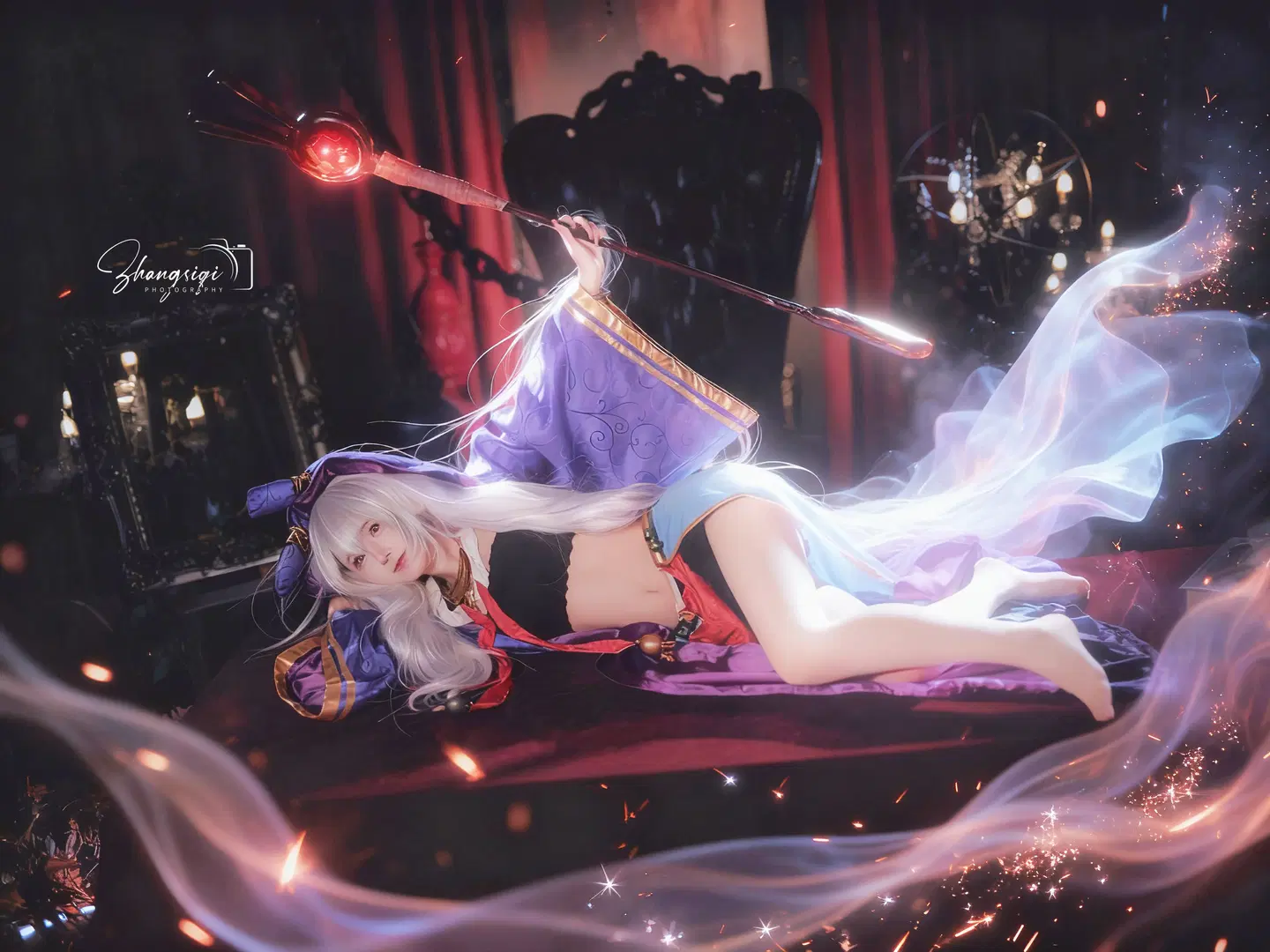 【拉菲cos】碧蓝航线的魔法少女，暗黑系教堂氛围感 - 坏坏孩子琦 - 第3张