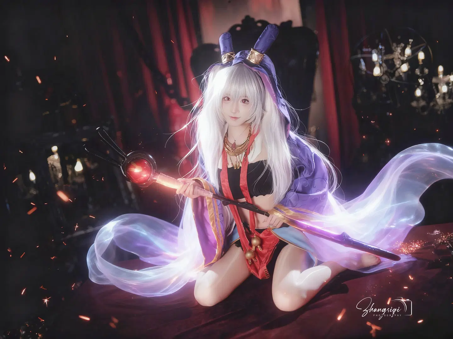 【拉菲cos】碧蓝航线的魔法少女，暗黑系教堂氛围感 - 坏坏孩子琦 - 第4张