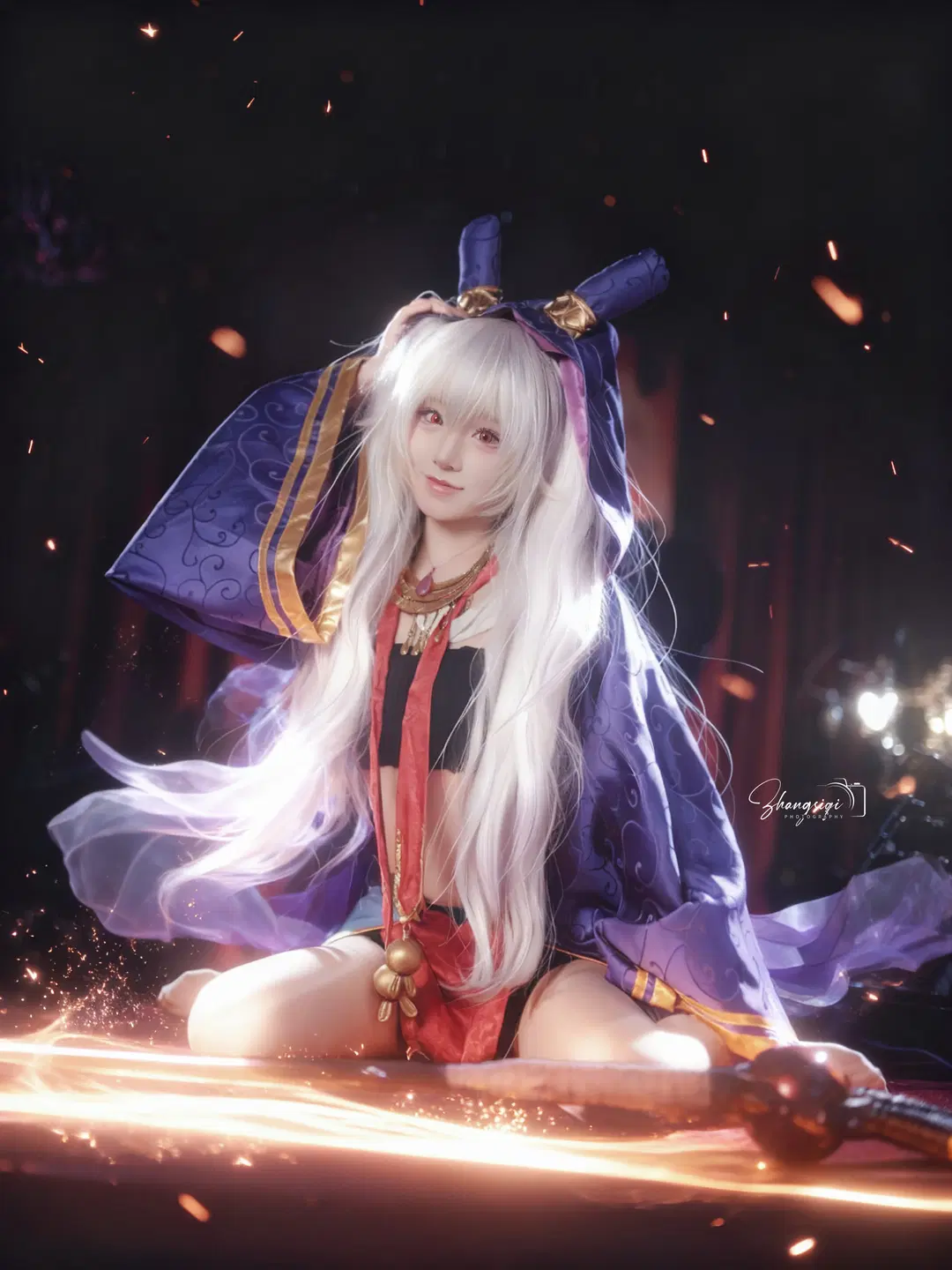 【拉菲cos】碧蓝航线的魔法少女，暗黑系教堂氛围感 - 坏坏孩子琦 - 第5张