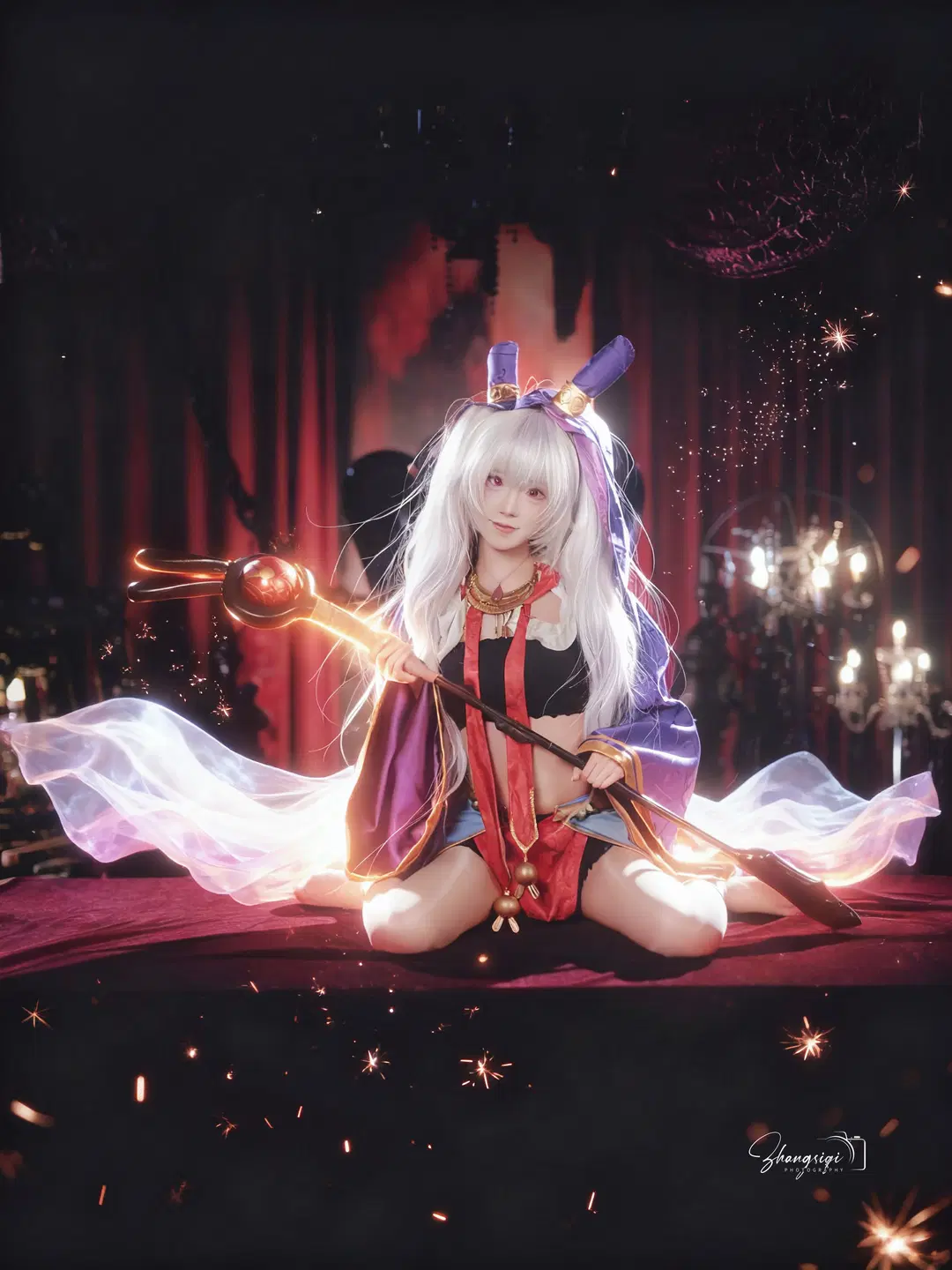【拉菲cos】碧蓝航线的魔法少女，暗黑系教堂氛围感 - 坏坏孩子琦 - 第7张