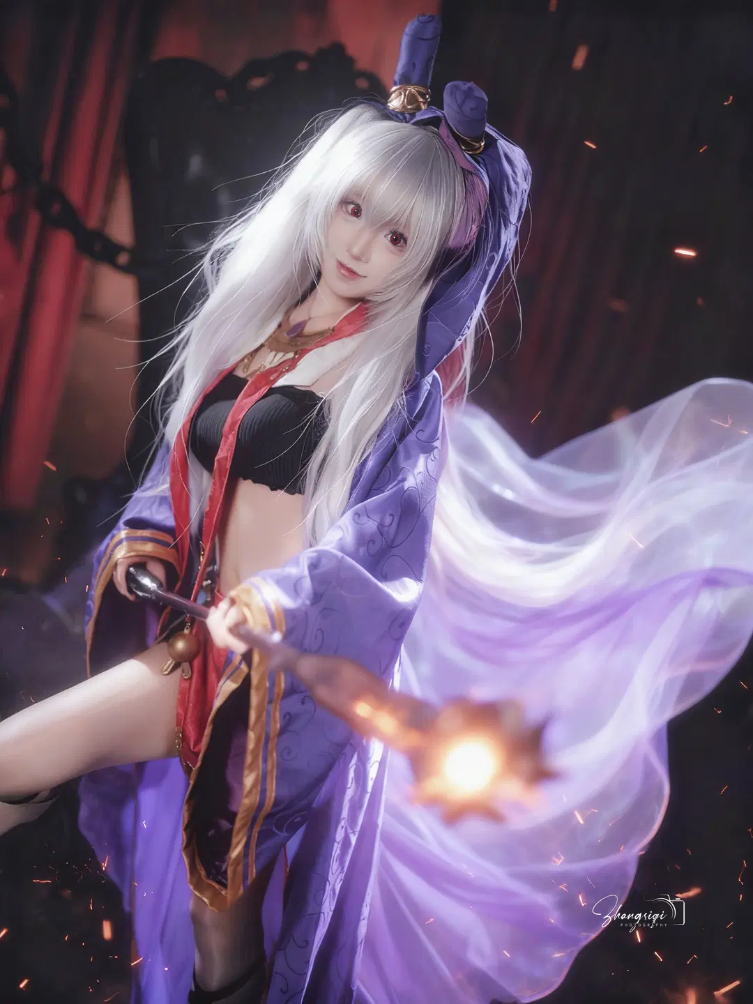 【拉菲cos】碧蓝航线的魔法少女，暗黑系教堂氛围感 - 坏坏孩子琦 - 第8张