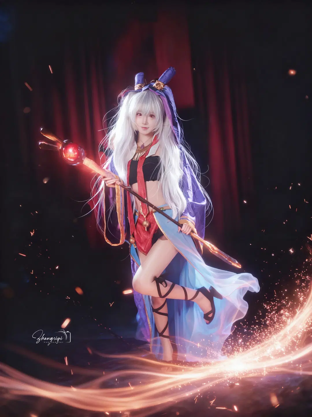 【拉菲cos】碧蓝航线的魔法少女，暗黑系教堂氛围感 - 坏坏孩子琦 - 第9张
