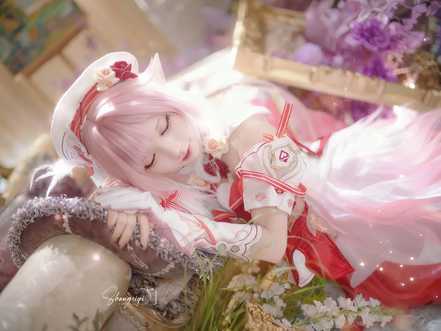 【爱莉希雅cos】崩坏3粉色妖精小姐的午后花园 - 坏坏孩子琦 - 第4张