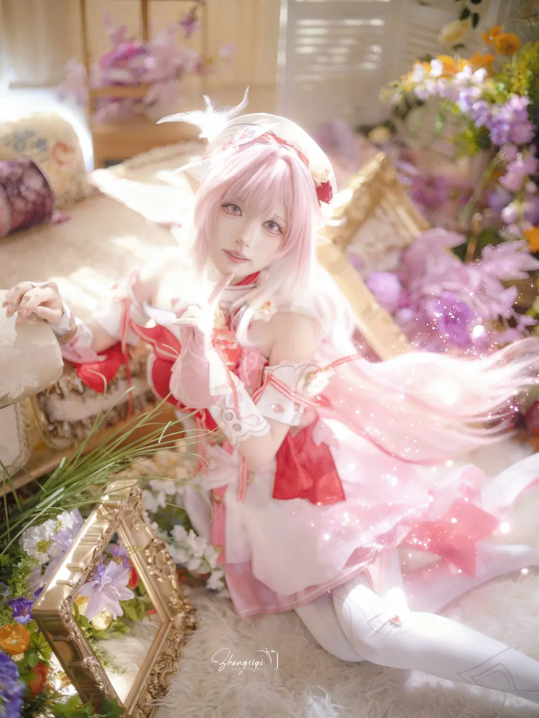 【爱莉希雅cos】崩坏3粉色妖精小姐的午后花园 - 坏坏孩子琦 - 第5张
