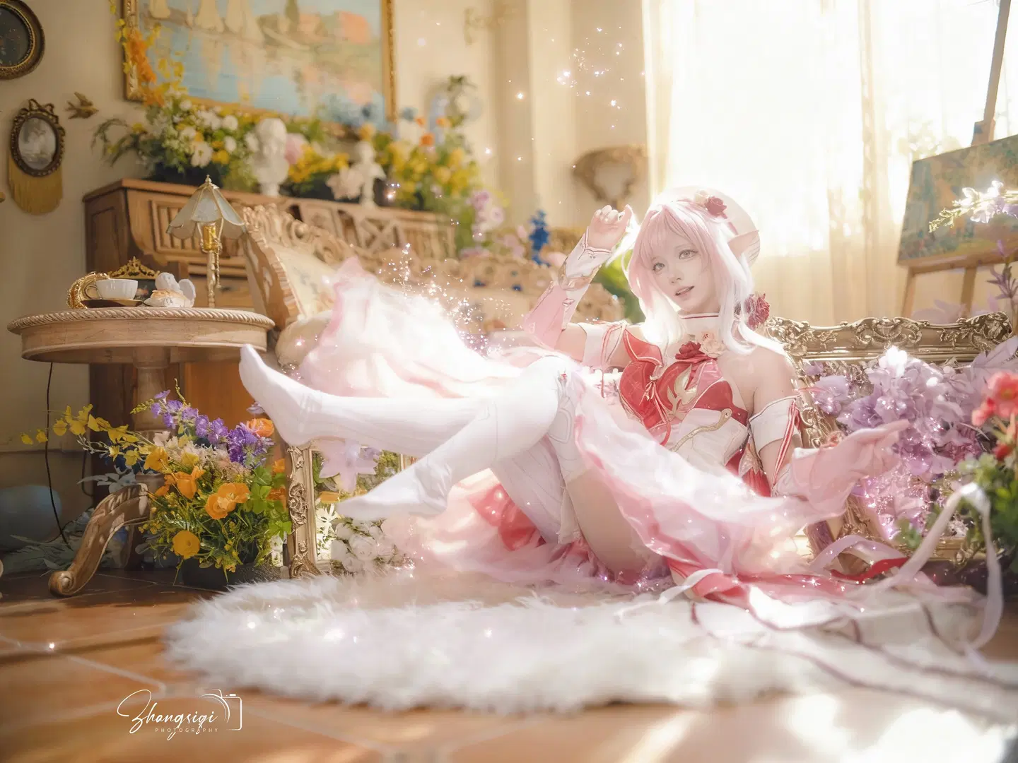 【爱莉希雅cos】粉色阳光下的优雅舞步 - 坏坏孩子琦 - 第8张