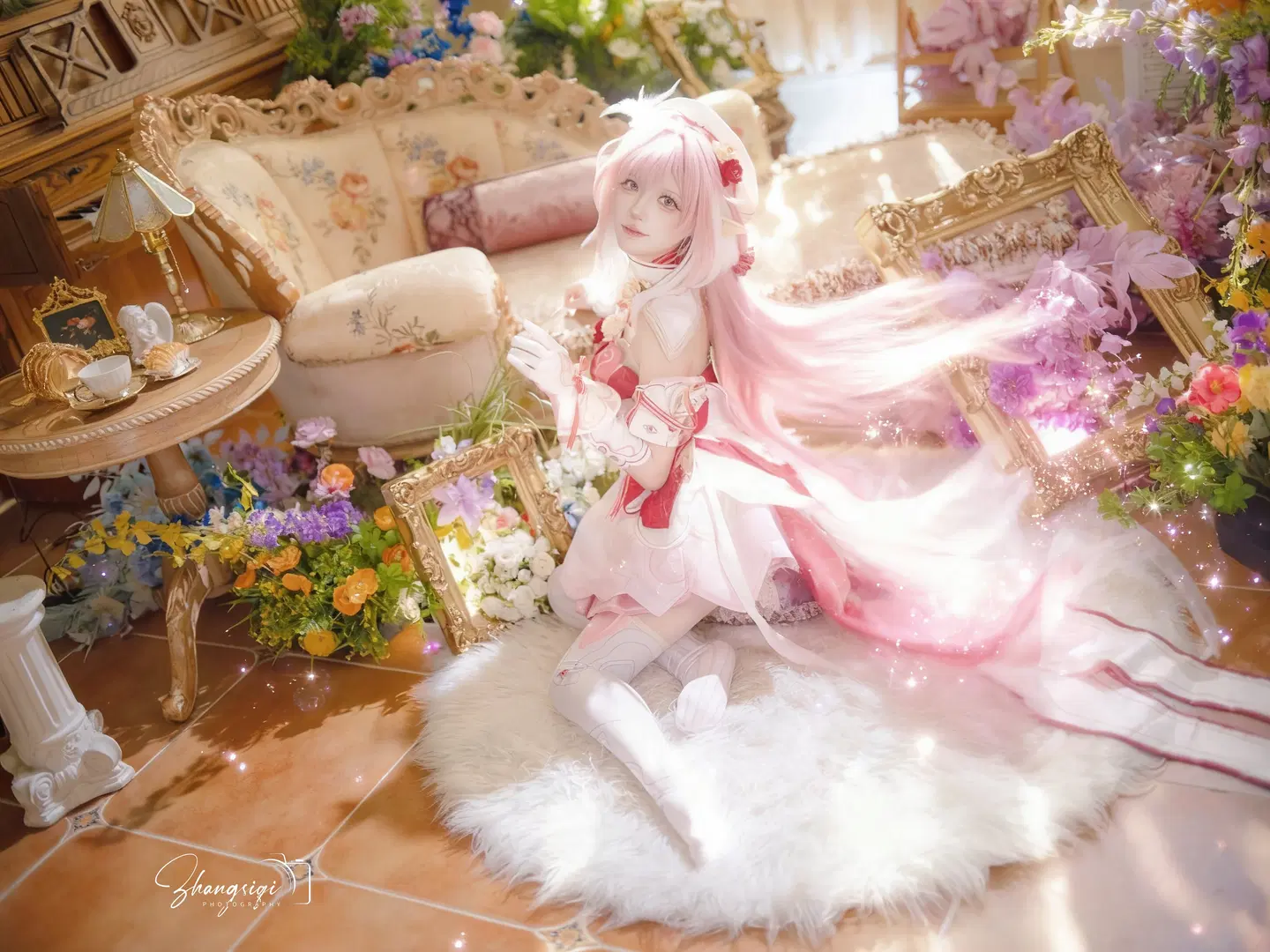 【爱莉希雅cos】粉色阳光下的优雅舞步 - 坏坏孩子琦 - 第9张