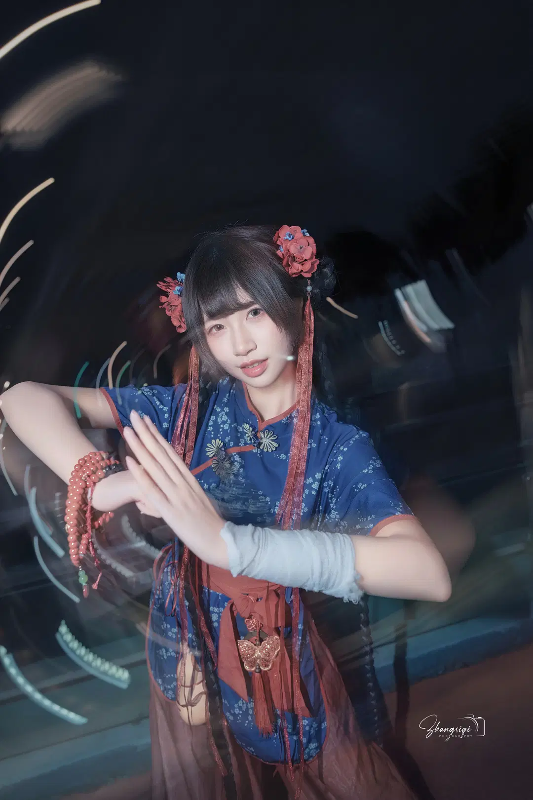 夜光に浮かぶ中華娘の武侠写真 - 坏坏孩子琦 - 6枚目