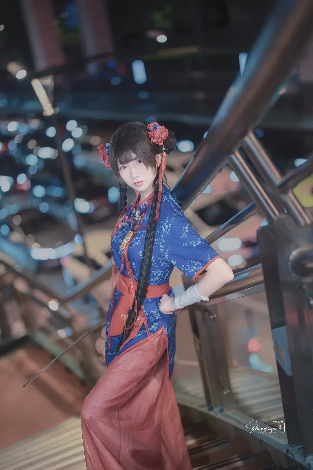 中華娘×武侠風の夜景ロケ撮影：下山した小師妹の都会紀行 - 坏坏孩子琦 - 6枚目