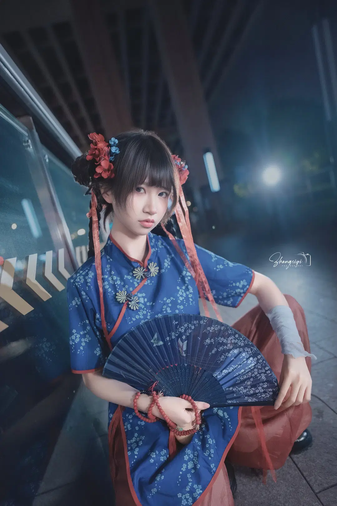 中華娘×武侠風の夜景ロケ撮影：下山した小師妹の都会紀行 - 坏坏孩子琦 - 7枚目