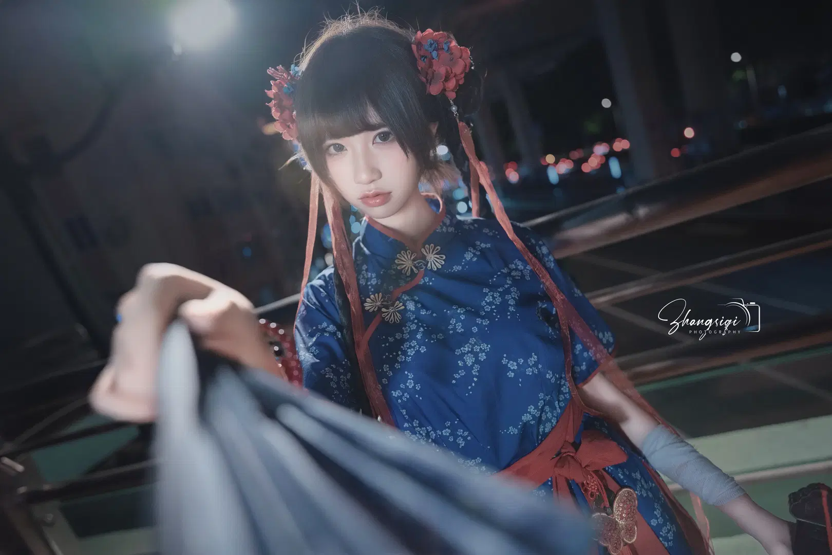 中華娘×武侠風の夜景ロケ撮影：下山した小師妹の都会紀行 - 坏坏孩子琦 - 9枚目
