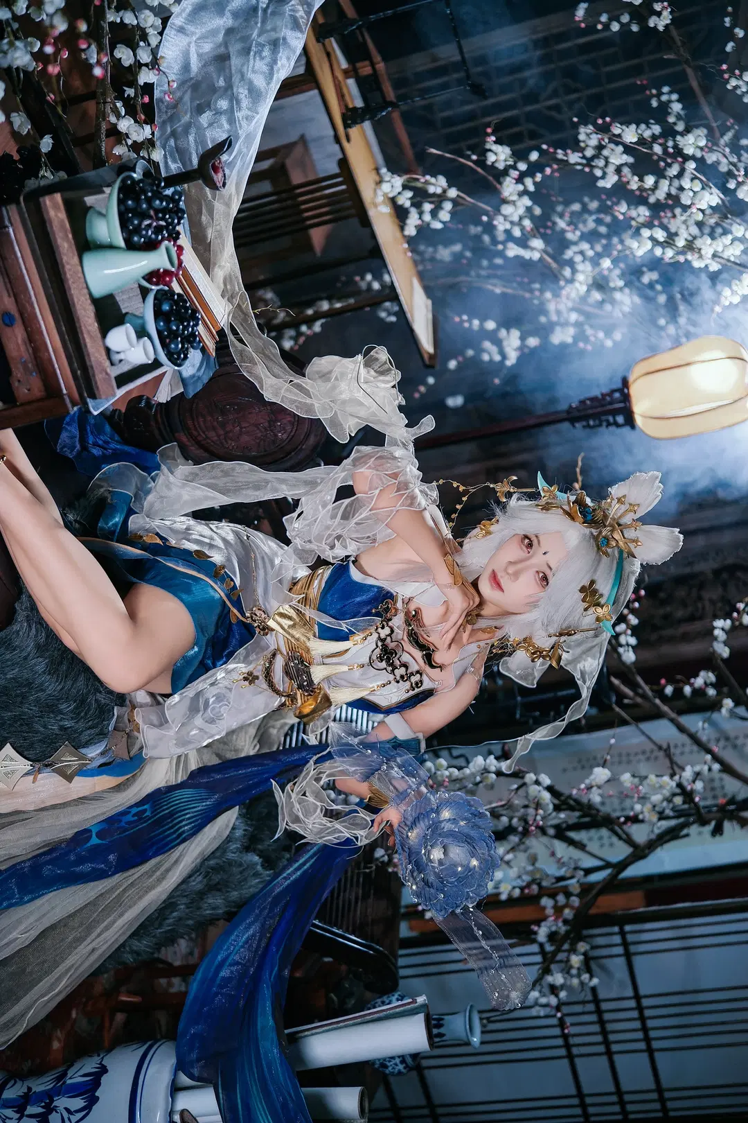 【嫦娥 コスプレ】『オナー・オブ・キングス』嫦娥「落星盞」：清冷と華麗が織りなす幻想美 - 爱用富士的牛牛 - 2枚目
