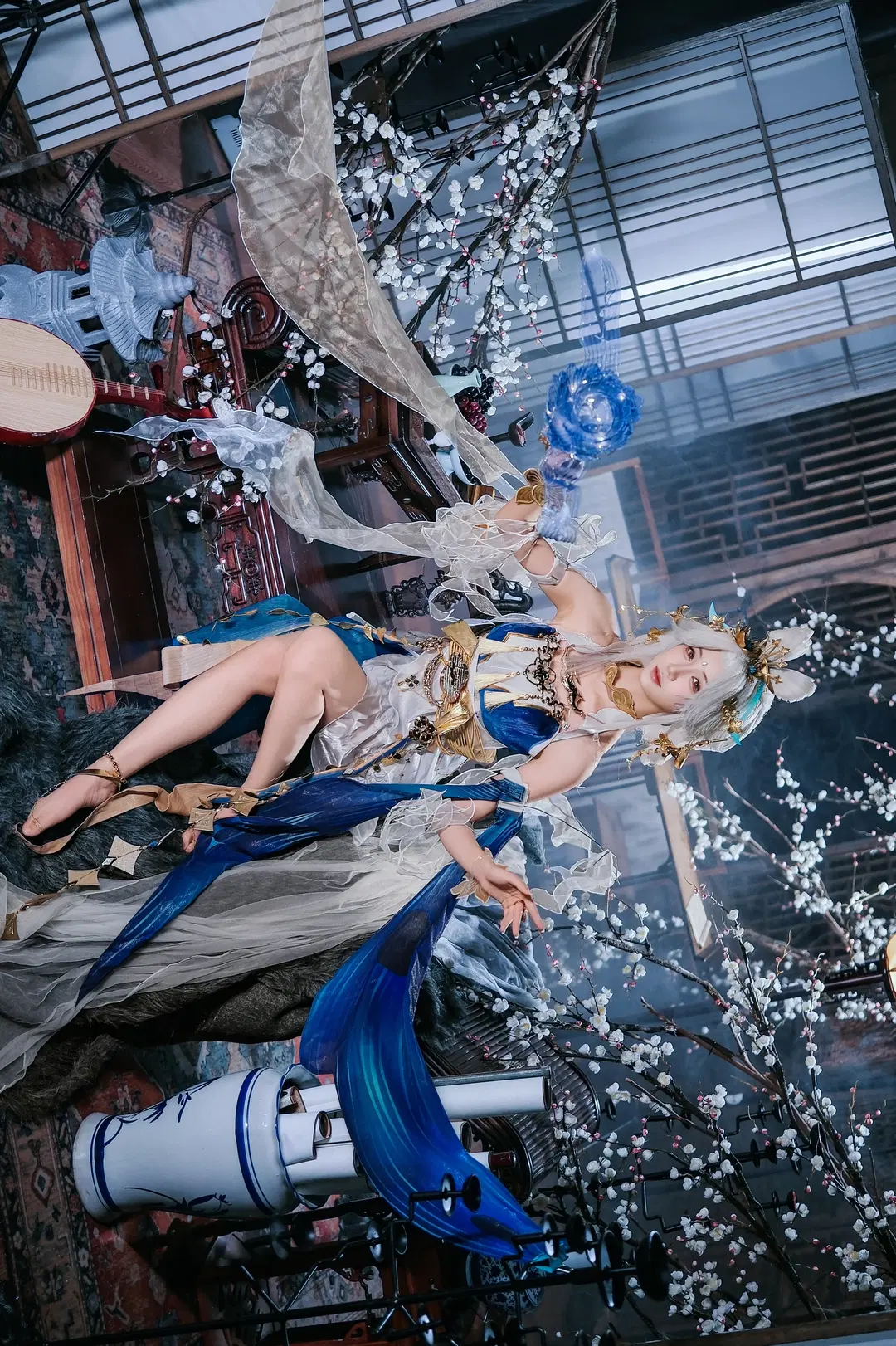 【嫦娥 コスプレ】『オナー・オブ・キングス』嫦娥「落星盞」：清冷と華麗が織りなす幻想美 - 爱用富士的牛牛 - 3枚目