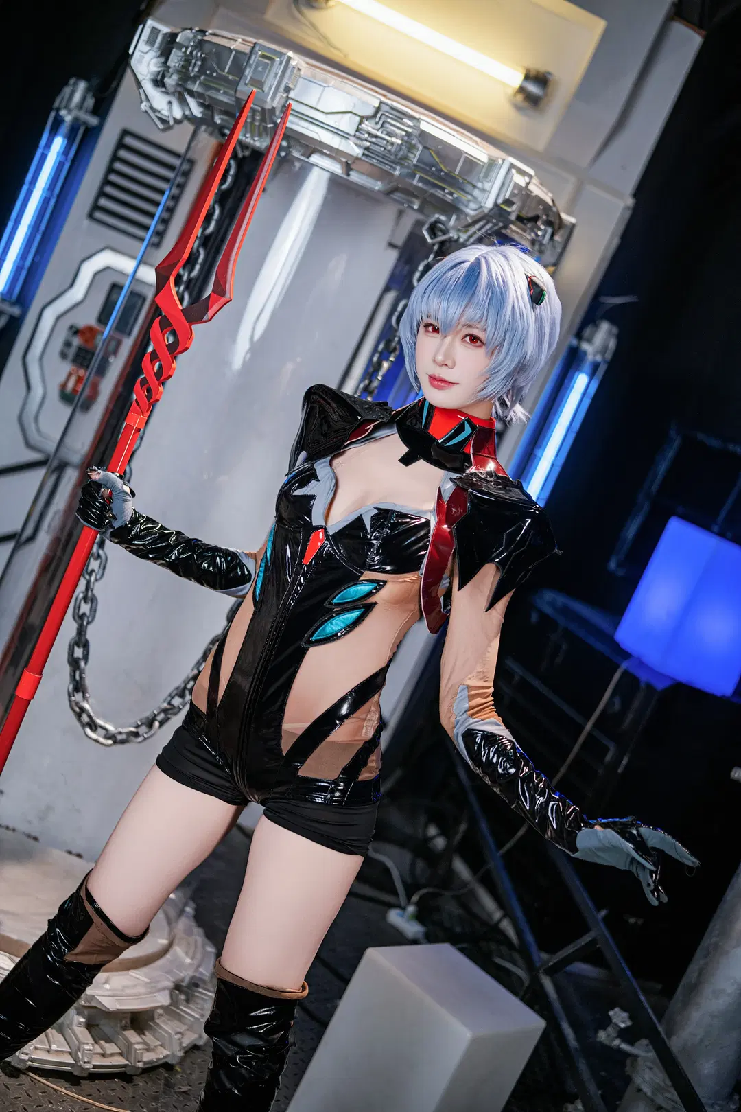 【綾波麗cos】新世紀福音戰士裡的經典藍髮戰鬥服 - 爱用富士的牛牛 - 第3張