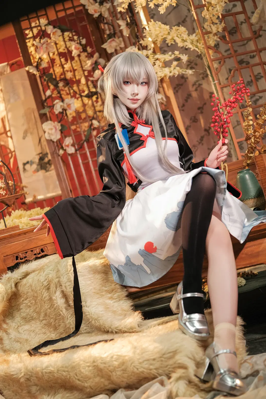 明日方舟, 黑丝, 中式复古, 渡边芥子, 桑葚cos