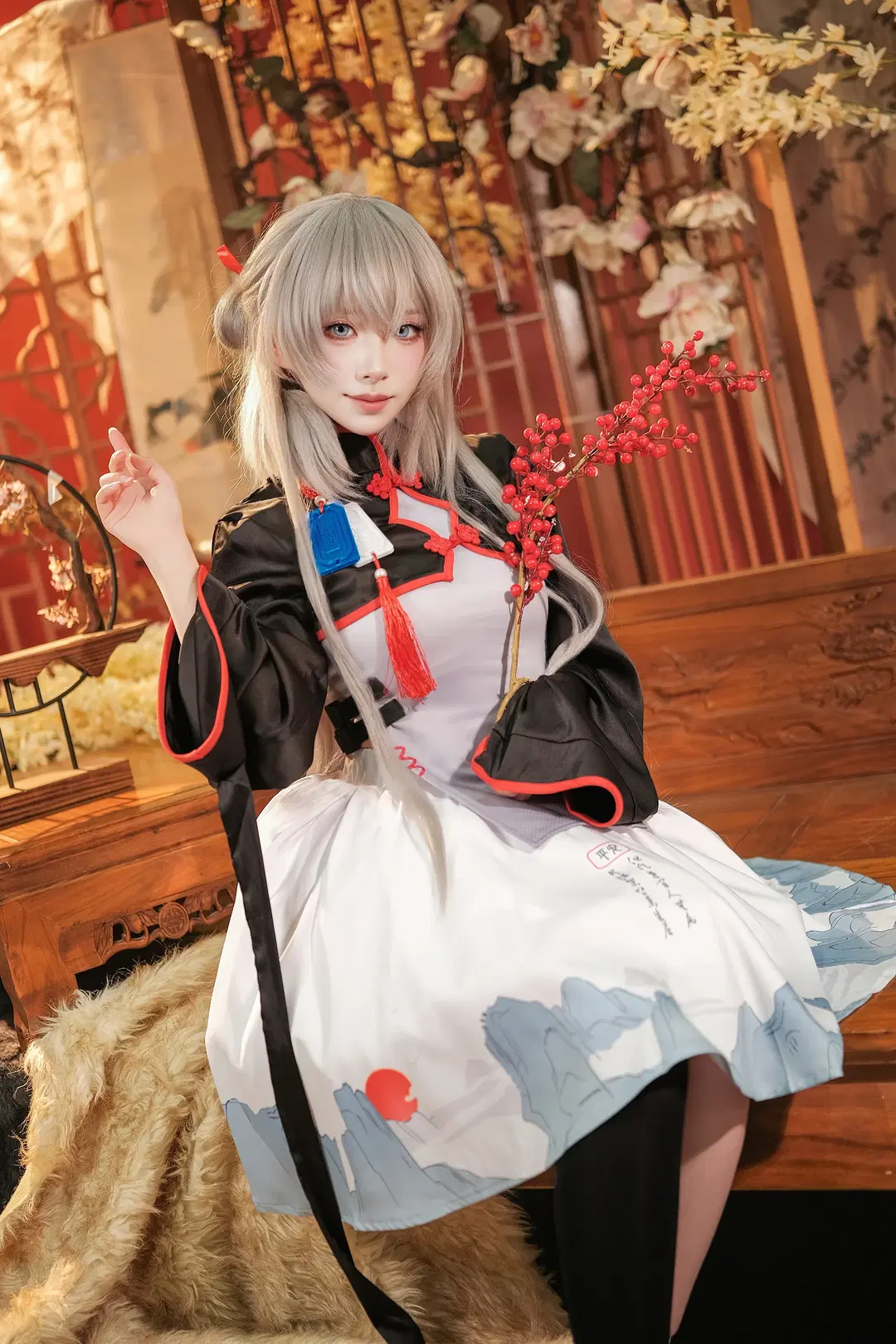 【マルベリーコスプレ】『アークナイツ』中華レトロと黒ストッキングの雅な調和 - 爱用富士的牛牛 - 3枚目