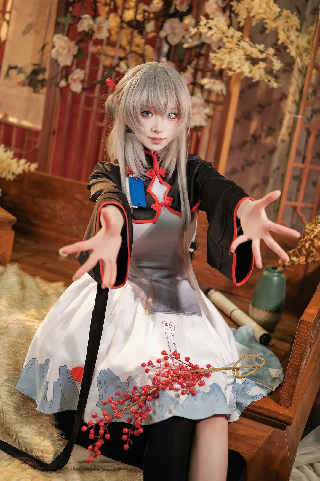 【マルベリーコスプレ】『アークナイツ』中華レトロと黒ストッキングの雅な調和 - 爱用富士的牛牛 - 5枚目