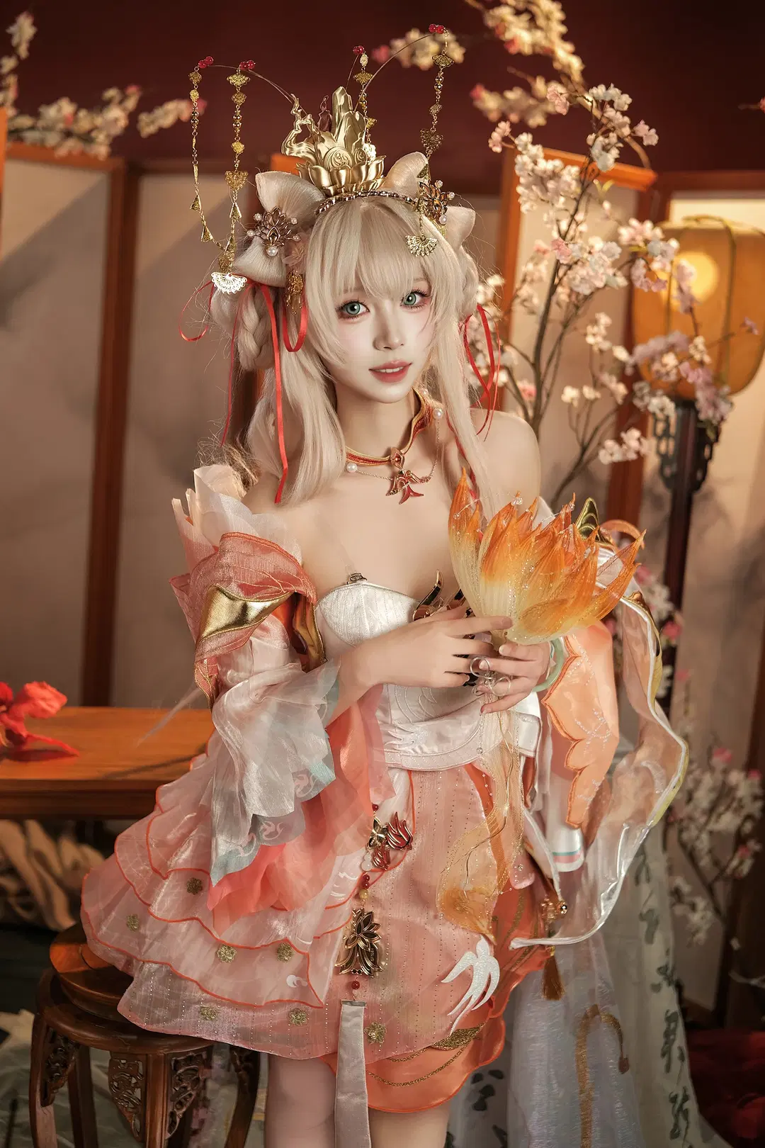 [Xishi cosplay] Honor of Kings Continuous Yearning: Chinese-Style Elegance Amidst Sheer Gauze and Lotus Shadows by 爱用富士的牛牛 - Image 4