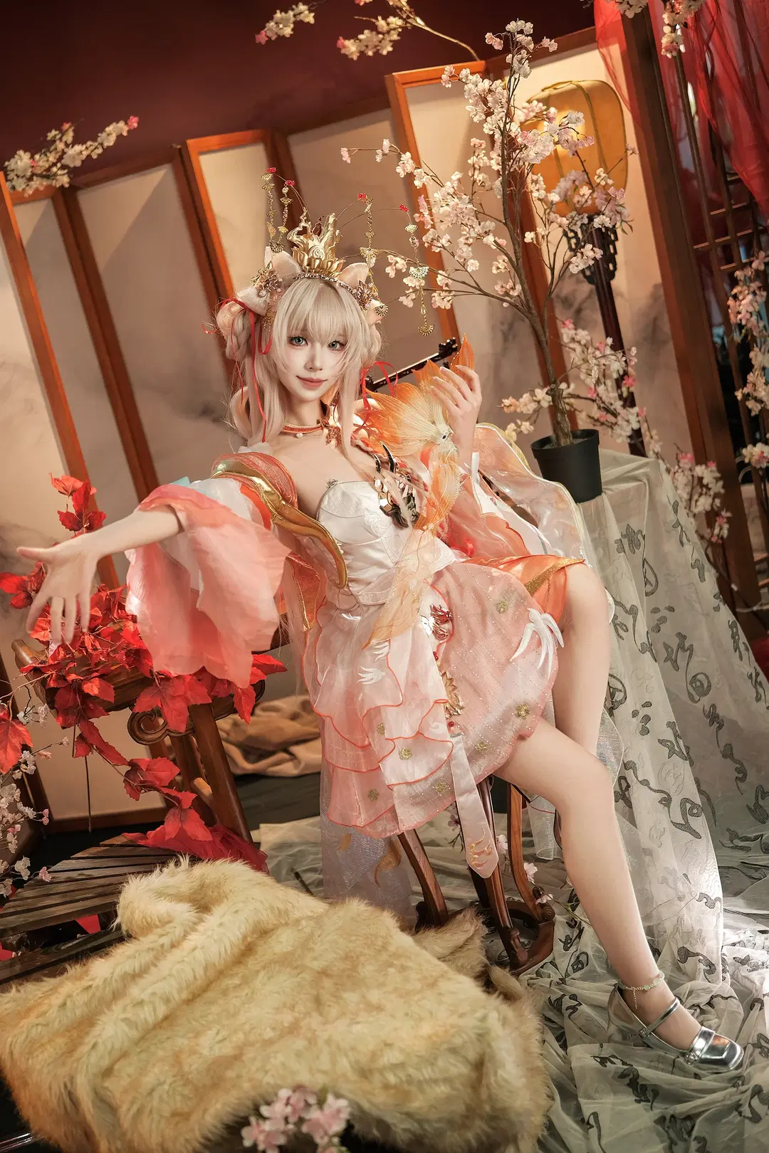 Honor of Kings, Traditional style cosplay, Xishi cosplay, Continuing Mutual Longing cosplay, Chinese-style portrait photography