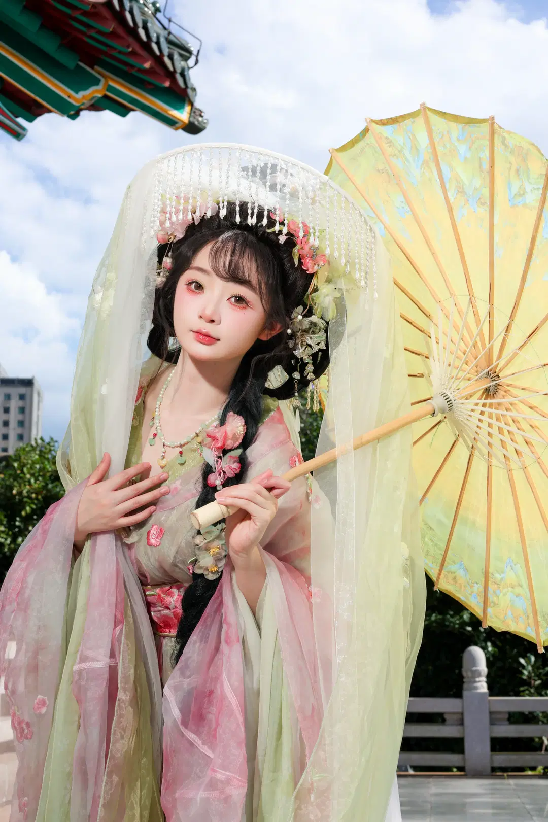 国风cosplay, 汉服写真, 甜妹日常, 滕王阁摄影, 古风花神
