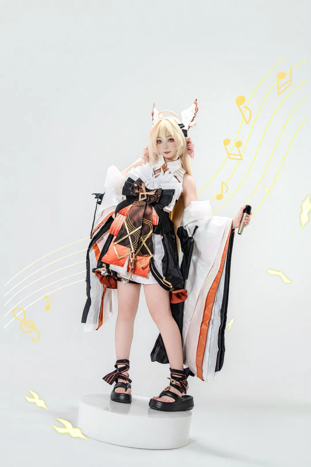 影棚摄影, 阴阳师, 紧那罗cos, 万籁结弦, 和风打歌服