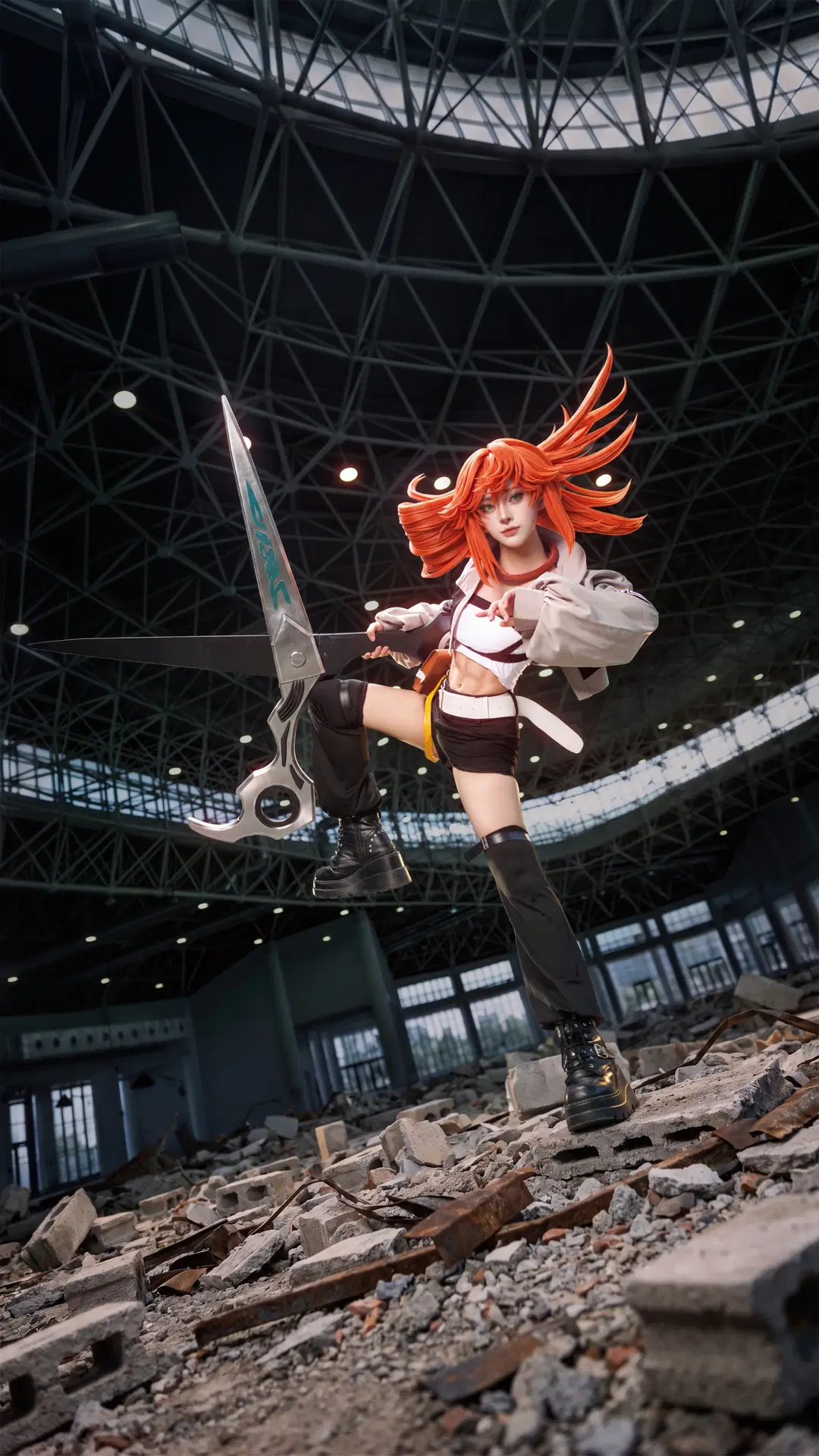Anime-style photography, Convention photos, Black stockings, Gachiakuta, Riyo cosplay